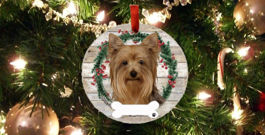Dog Breed Wreath Christmas Ornaments